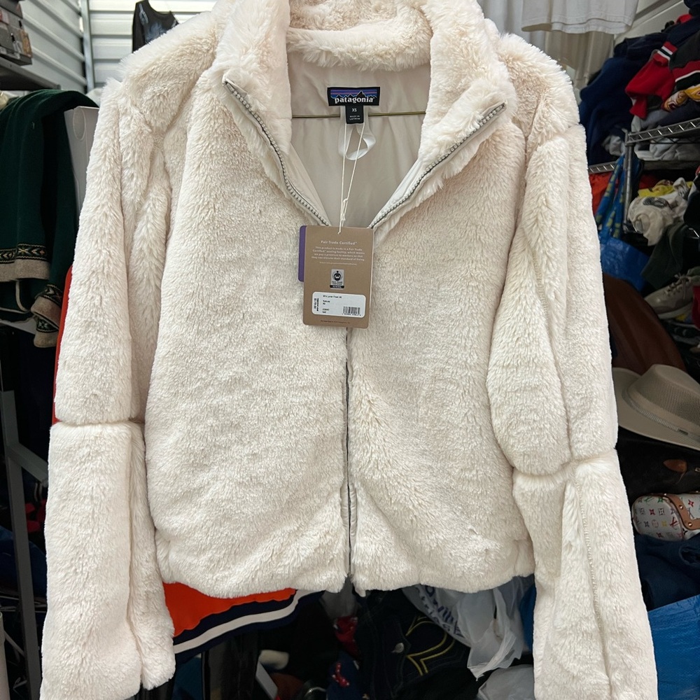 Patagonia Womens Jacket Size XS $179 Natural Cream Super Soft Lunar Frost NEW